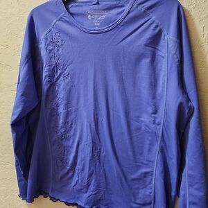 Coolibar Blue Floral Long Sleeve Top